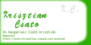 krisztian csato business card