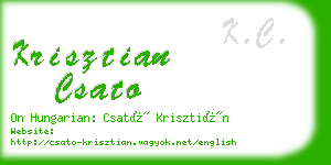 krisztian csato business card